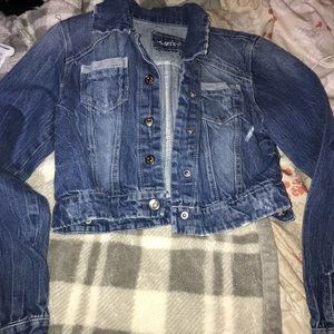 Cropped jean jacket